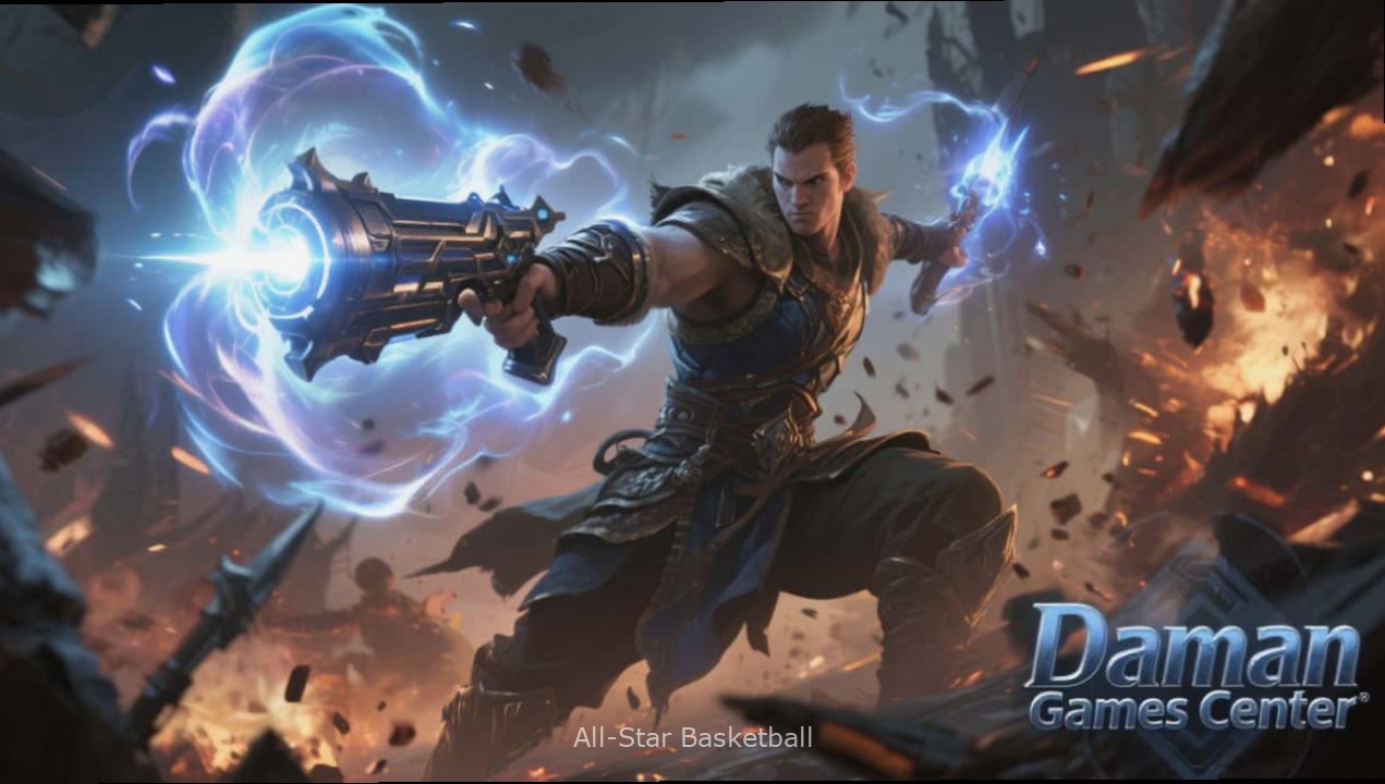 All-Star Basketball Tournament in India Indian gamers competing in All-Star Basketball tournament at a local gaming cafe with All-Star Basketball watermark